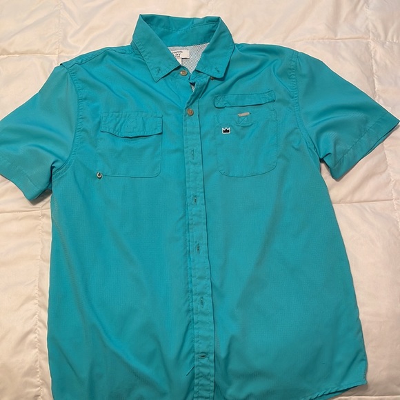 Lot of 2 fishing button down shirts both fit boy 10/12 - Picture 5 of 7